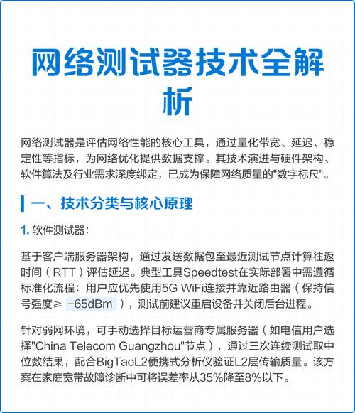 网络测试器技术全解析